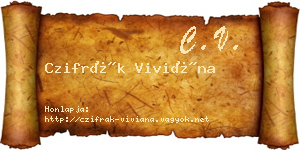 Czifrák Viviána névjegykártya